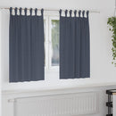 vidaXL Fekete Függöny Gyűrűkkel 2 pcs Antracit 140 x 140 cm Poliészter