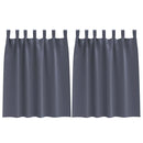 vidaXL Fekete Függöny Gyűrűkkel 2 pcs Antracit 140 x 140 cm Poliészter