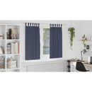 vidaXL Fekete Függöny Gyűrűkkel 2 pcs Antracit 175 x 140 cm Poliészter