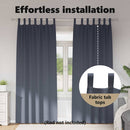 vidaXL Fekete Függöny Gyűrűkkel 2 pcs Antracit 225 x 140 cm Poliészter