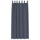 vidaXL Fekete Függöny Gyűrűkkel 2 pcs Antracit 225 x 140 cm Poliészter