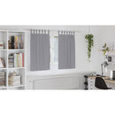 vidaXL Fekete Függöny Gyűrűkkel 2 pcs Világosszürke 140 x 140 cm