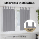 vidaXL Fekete Függöny Gyűrűkkel 2 pcs Világosszürke 140 x 140 cm