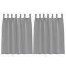 vidaXL Fekete Függöny Gyűrűkkel 2 pcs Világosszürke 140 x 140 cm