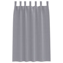 vidaXL Fekete Függöny Gyűrűkkel 2 pcs Világosszürke 175 x 140 cm