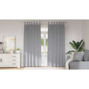 vidaXL Fekete Függöny Gyűrűkkel 2 pcs Világosszürke 245 x 140 cm