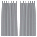 vidaXL Fekete Függöny Gyűrűkkel 2 pcs Világosszürke 245 x 140 cm