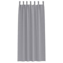 vidaXL Fekete Függöny Gyűrűkkel 2 pcs Világosszürke 245 x 140 cm