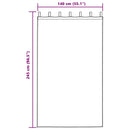 vidaXL Fekete Függöny Gyűrűkkel 2 pcs Világosszürke 245 x 140 cm