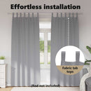 vidaXL Fekete Függöny Gyűrűkkel 2 pcs Világosszürke 260 x 140 cm