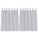vidaXL Fekete Függöny Gyűrűkkel 2 pcs Világosszürke 140 x 140 cm