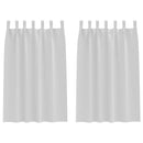 vidaXL Fekete Függöny Gyűrűkkel 2 pcs Halvány szürke 175 x 140 cm