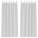 vidaXL Fekete Függöny Gyűrűkkel 2 pcs Halvány szürke 245 x 140 cm