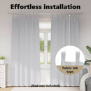 vidaXL Fekete Függöny Gyűrűkkel 2 pcs Halvány szürke 260 x 140 cm