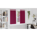 vidaXL Fekete Függöny Gyűrűkkel 2 pcs Bordó 175 x 140 cm Poliészter