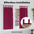 vidaXL Fekete Függöny Gyűrűkkel 2 pcs Bordó 175 x 140 cm Poliészter