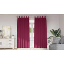 vidaXL Fekete Függöny Gyűrűkkel 2 pcs Bordó 225 x 140 cm Poliészter