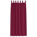 vidaXL Fekete Függöny Gyűrűkkel 2 pcs Bordó 260 x 140 cm Poliészter