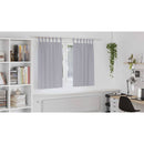 vidaXL Fekete Függöny Gyűrűkkel 2 pcs Fém Szürke 140 x 140 cm