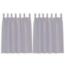 vidaXL Fekete Függöny Gyűrűkkel 2 pcs Fém Szürke 140 x 140 cm