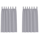 vidaXL Fekete Függöny Gyűrűkkel 2 pcs Fém Szürke 175 x 140 cm