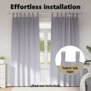vidaXL Fekete Függöny Gyűrűkkel 2 pcs Fém Szürke 260 x 140 cm