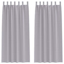 vidaXL Fekete Függöny Gyűrűkkel 2 pcs Fém Szürke 260 x 140 cm