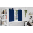 vidaXL Fekete Függöny Gyűrűkkel 2 pcs Sötét kék 175 x 140 cm