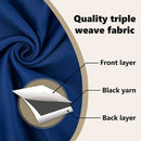 vidaXL Fekete Függöny Gyűrűkkel 2 pcs Sötét kék 175 x 140 cm