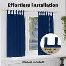 vidaXL Fekete Függöny Gyűrűkkel 2 pcs Sötét kék 175 x 140 cm