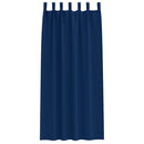 vidaXL Fekete Függöny Gyűrűkkel 2 pcs Sötét kék 260 x 140 cm