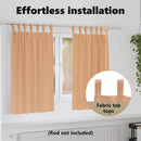 vidaXL Fekete Függöny Gyűrűkkel 2 pcs Világos Barna 140 x 140 cm