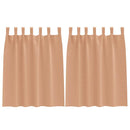 vidaXL Fekete Függöny Gyűrűkkel 2 pcs Világos Barna 140 x 140 cm