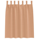 vidaXL Fekete Függöny Gyűrűkkel 2 pcs Világos Barna 140 x 140 cm