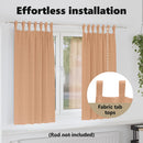 vidaXL Fekete Függöny Gyűrűkkel 2 pcs Világos Barna 175 x 140 cm