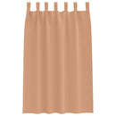 vidaXL Fekete Függöny Gyűrűkkel 2 pcs Világos Barna 175 x 140 cm