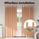 vidaXL Fekete Függöny Gyűrűkkel 2 pcs Világos Barna 225 x 140 cm