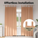 vidaXL Fekete Függöny Gyűrűkkel 2 pcs Világos Barna 260 x 140 cm