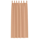 vidaXL Fekete Függöny Gyűrűkkel 2 pcs Világos Barna 260 x 140 cm