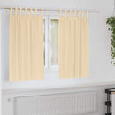 vidaXL Fekete Függöny Gyűrűkkel 2 pcs Krém 140 x 140 cm Poliészter