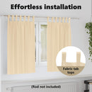 vidaXL Fekete Függöny Gyűrűkkel 2 pcs Krém 140 x 140 cm Poliészter