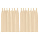 vidaXL Fekete Függöny Gyűrűkkel 2 pcs Krém 140 x 140 cm Poliészter