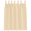 vidaXL Fekete Függöny Gyűrűkkel 2 pcs Krém 140 x 140 cm Poliészter