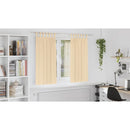 vidaXL Fekete Függöny Gyűrűkkel 2 pcs Krém 175 x 140 cm Poliészter