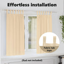 vidaXL Fekete Függöny Gyűrűkkel 2 pcs Krém 175 x 140 cm Poliészter