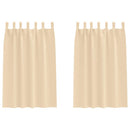 vidaXL Fekete Függöny Gyűrűkkel 2 pcs Krém 175 x 140 cm Poliészter