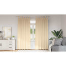 vidaXL Fekete Függöny Gyűrűkkel 2 pcs Krém 225 x 140 cm Poliészter