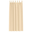vidaXL Fekete Függöny Gyűrűkkel 2 pcs Krém 225 x 140 cm Poliészter