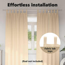 vidaXL Fekete Függöny Gyűrűkkel 2 pcs Krém 260 x 140 cm Poliészter