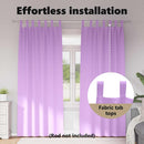 vidaXL Fekete Függöny Gyűrűkkel 2 pcs Lila 225 x 140 cm Poliészter